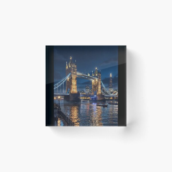 Item preview, Tower Bridge London at Night – Illuminated Thames Cityscape designed and sold by ResonateUK.