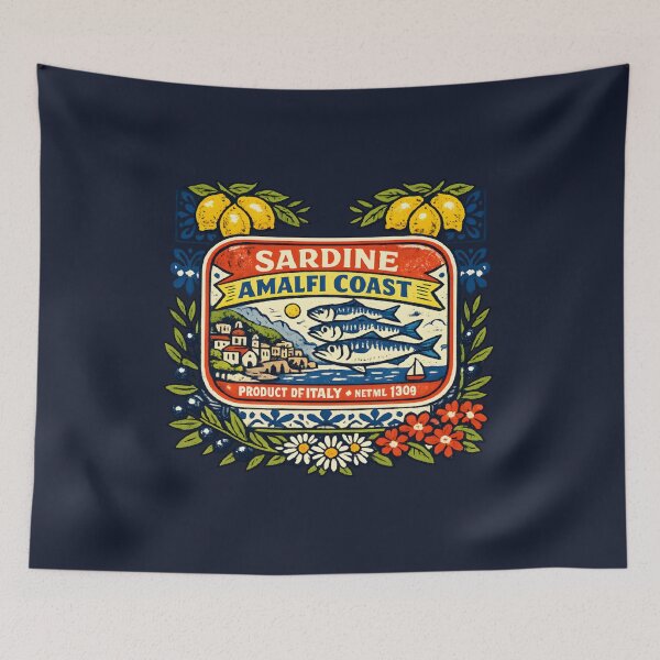 Item preview, Amalfi Coast Sardine Tin Italian Riviera Vintage Souvenir Mediterranean Summer  designed and sold by Artycom.