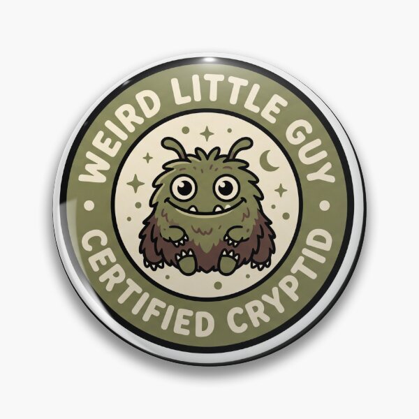 Item preview, Weird Little Guy Cryptid Badge  designed and sold by Oommen Studio .