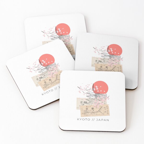 Item preview, Kyoto Japan Cherry Blossom Vintage Collage designed and sold by StoneByTheMoon.