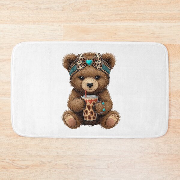 Item preview, Sweet Teddy Bear Turquoise Heart Coffee designed and sold by Oddifys.