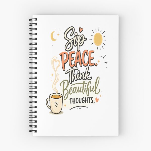 Item preview, Sip Peace Think Beautiful Thoughts Coffee Cup Positive Quote designed and sold by Sneh024.