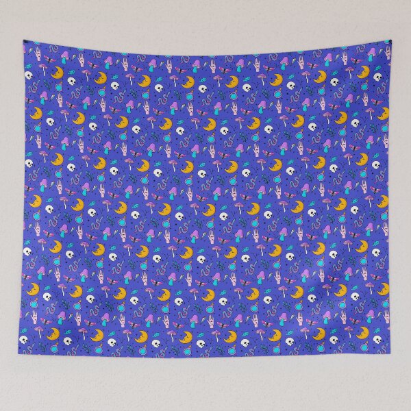 Item preview, Cosmic Forest Night Seamless Pattern  designed and sold by lydiadesign.