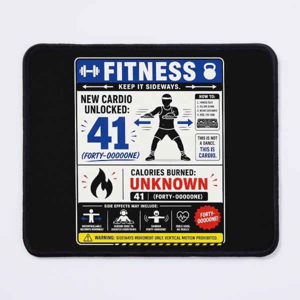 Item preview, 41 (forty-ooooone) SIDEWAYS SOCIETY COLLECTION - FITNESS v0 designed and sold by WheelieGdArt.