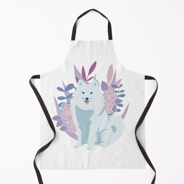 Item preview, Floral Samoyed Dog designed and sold by IvysCreativityHouse.
