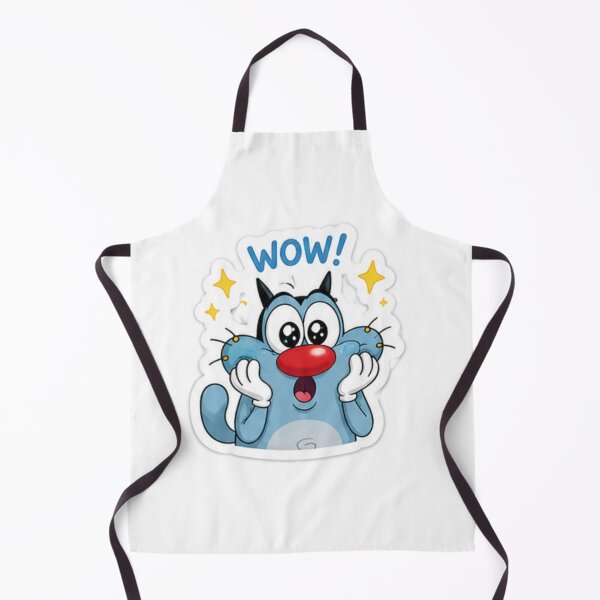 Item preview, Cute Chibi Blue Cat WOW Sticker | Kawaii Cartoon Reaction designed and sold by nouhaZN.