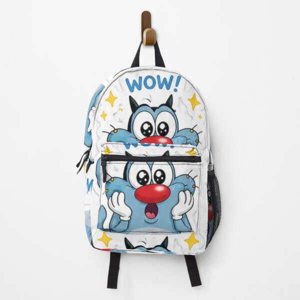 Item preview, Cute Chibi Blue Cat WOW Sticker | Kawaii Cartoon Reaction designed and sold by nouhaZN.