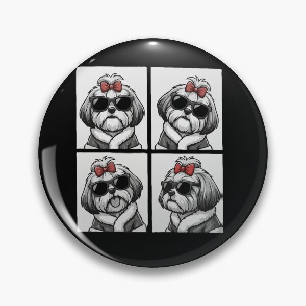 Item preview, Shih Tzu Mood Grid – Cute Dog Vibes Aesthetic designed and sold by PawsAndPallette .