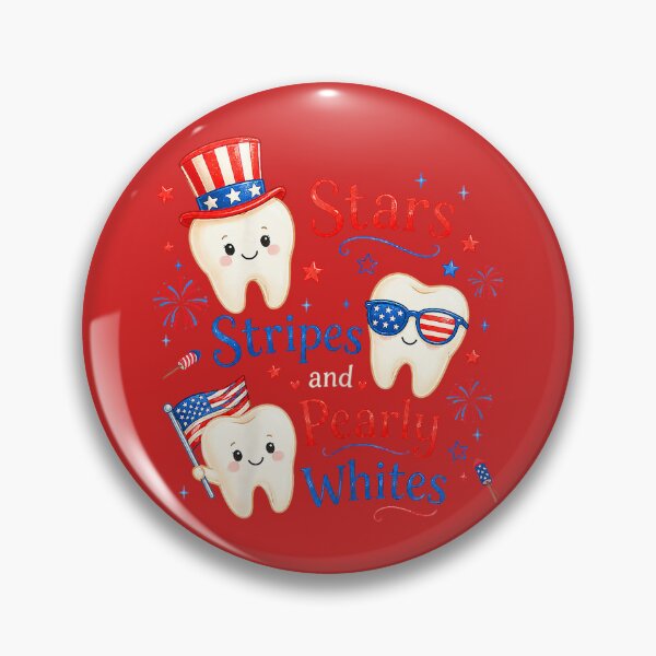 Item preview, Patriotic Dental 4th of July Stars Stripes and Pearly Whites designed and sold by melodycook.