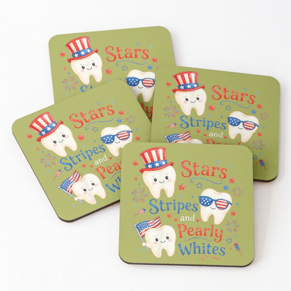 Item preview, Patriotic Dental 4th of July Stars Stripes and Pearly Whites designed and sold by melodycook.