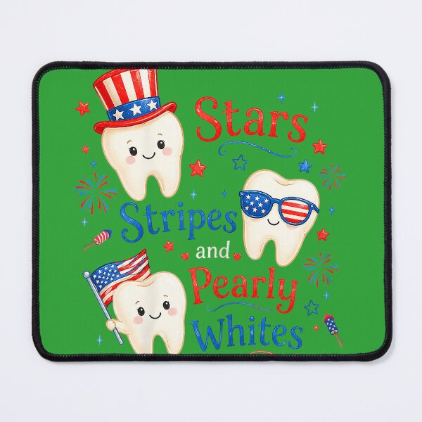 Item preview, Patriotic Dental 4th of July Stars Stripes and Pearly Whites designed and sold by melodycook.