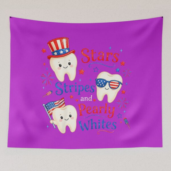 Item preview, Patriotic Dental 4th of July Stars Stripes and Pearly Whites designed and sold by melodycook.