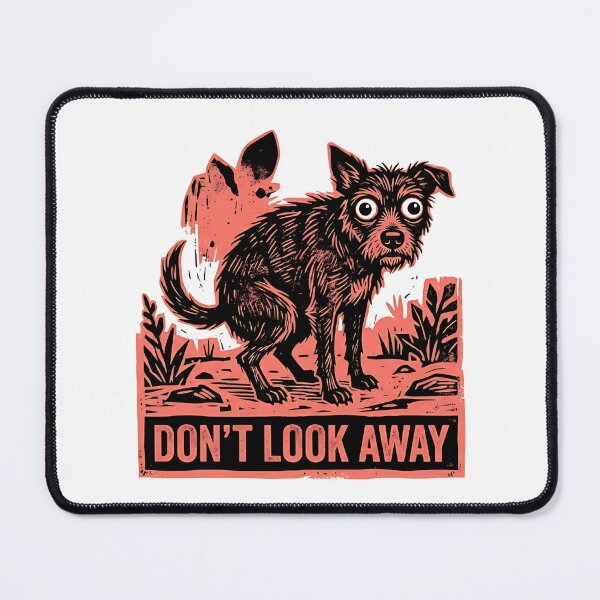 Item preview, Don't Look Away - Funny Pooping Dog Eye Contact Meme designed and sold by RareVisuals.