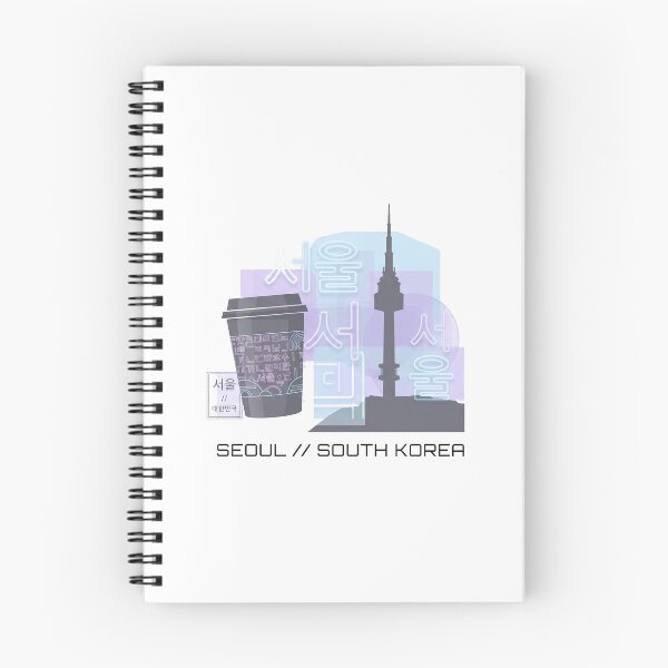 Item preview, Seoul South Korea Neon Skyline Collage designed and sold by StoneByTheMoon.