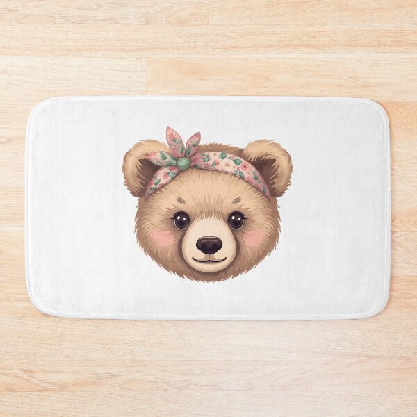 Item preview, Cute Bear Floral Headband Nursery Portrait designed and sold by Oddifys.