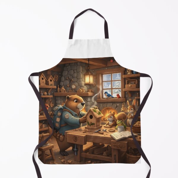 Item preview, Happy Beaver Adventures – Woodland Winter Workshop designed and sold by Clothes With Smiling Animals Walt Gral.