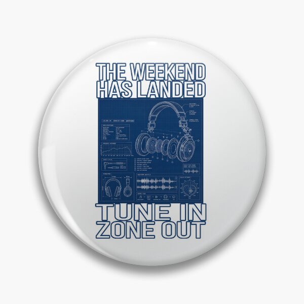 Item preview, The Weekend Has Landed | Tune In Zone Out | Blueprint Headphones | Audio Engineer | DJ | Music Lover | Technical Schematic Design designed and sold by A-T-H.