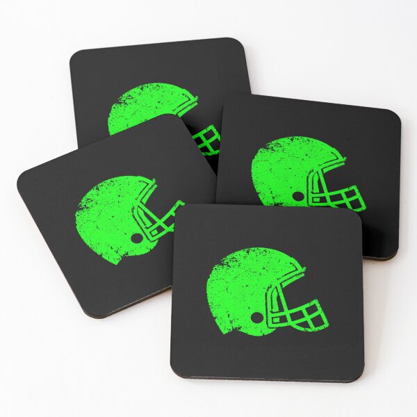 Item preview, Vintage Lime Football Helmet Silhouette designed and sold by pattern-archive.