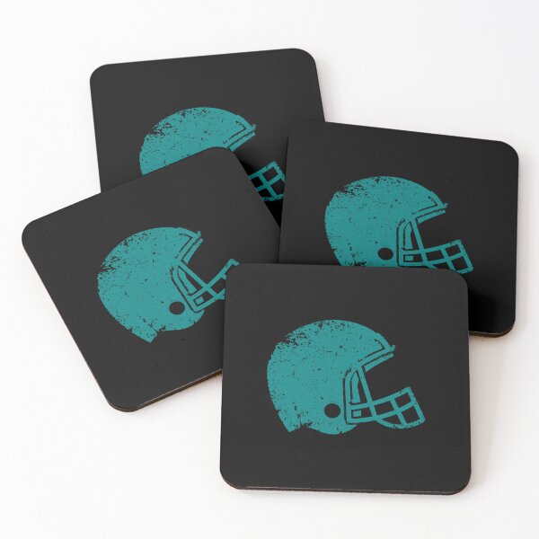 Item preview, Vintage Teal Football Helmet Silhouette designed and sold by pattern-archive.