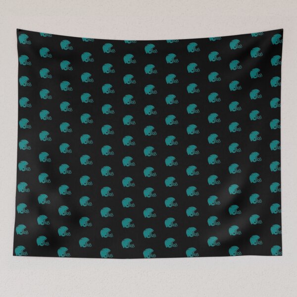 Item preview, Vintage Teal Football Helmet Silhouette designed and sold by pattern-archive.