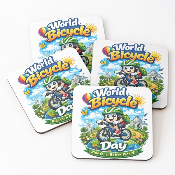 Item preview, World Bicycle Day | Ride for a Better World | Cycling Lover T-Shirt Design designed and sold by GooniSL.