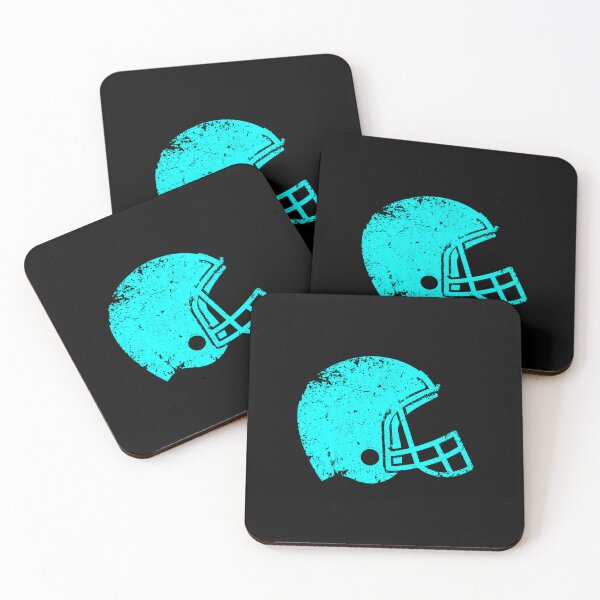 Item preview, Vintage Cyan Football Helmet Silhouette designed and sold by pattern-archive.