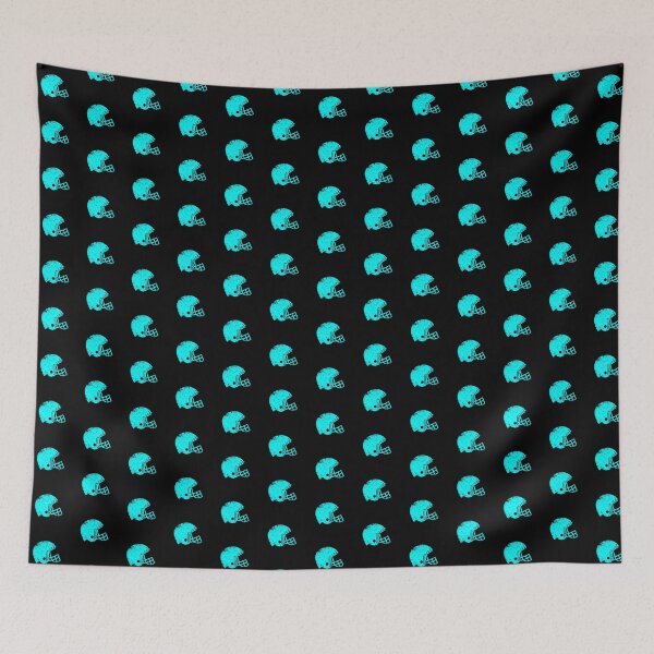 Item preview, Vintage Cyan Football Helmet Silhouette designed and sold by pattern-archive.