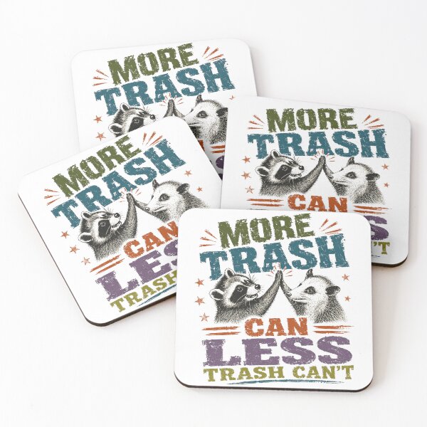 Item preview, More Trash Can Less Trash Can't Raccoon Opossum Wildlife Humor designed and sold by JonesFlora2025.