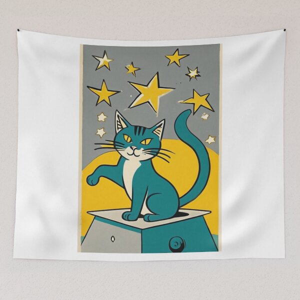 Item preview, Art - Stylized Feline Character, 1950s Children's Illustration designed and sold by World-Pets.