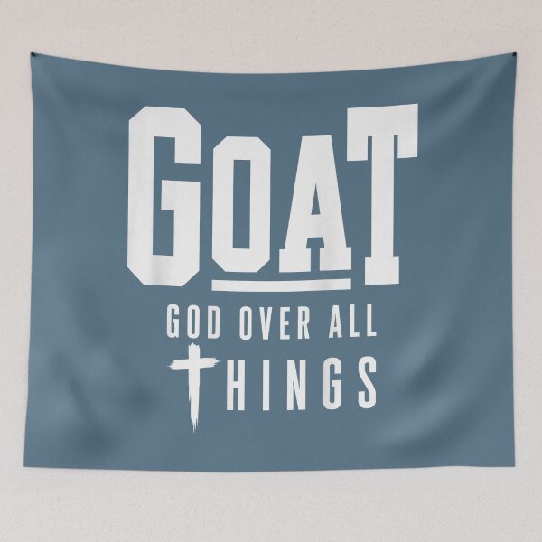 Item preview, ON Back Goat God Over All Things Faith Christian Aesthetic designed and sold by miuukiuu.
