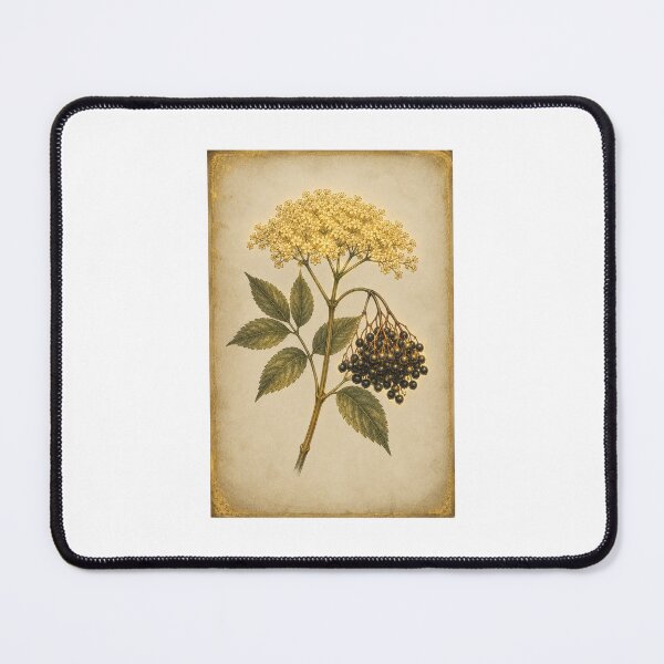 Item preview, Elderflower & Elderberry | Folk Apothecary Herb Wall Art | Hedge Witch Gift designed and sold by Brackenlume Studio.