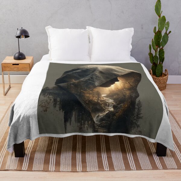 Item preview, Dark Fantasy Hooded Figure – Surreal Forest Double Exposure Art designed and sold by Eddy048.
