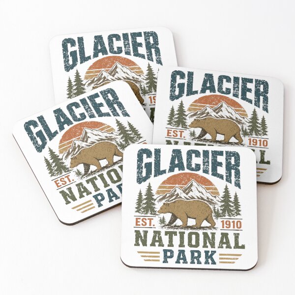 Item preview, Glacier Est. 1910 National Park Bear Wildlife Outdoors Nature Travel Hiker designed and sold by JonesFlora2025.