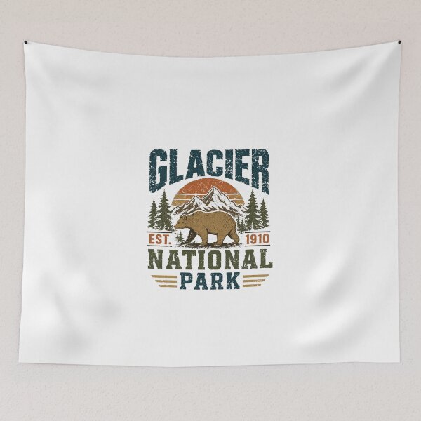 Item preview, Glacier Est. 1910 National Park Bear Wildlife Outdoors Nature Travel Hiker designed and sold by JonesFlora2025.