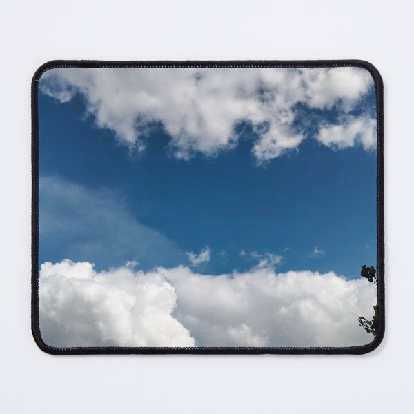 Item preview, Deep Blue Sky Framed by Cotton Clouds | Peaceful Cloudscape Photography designed and sold by harshartsz.