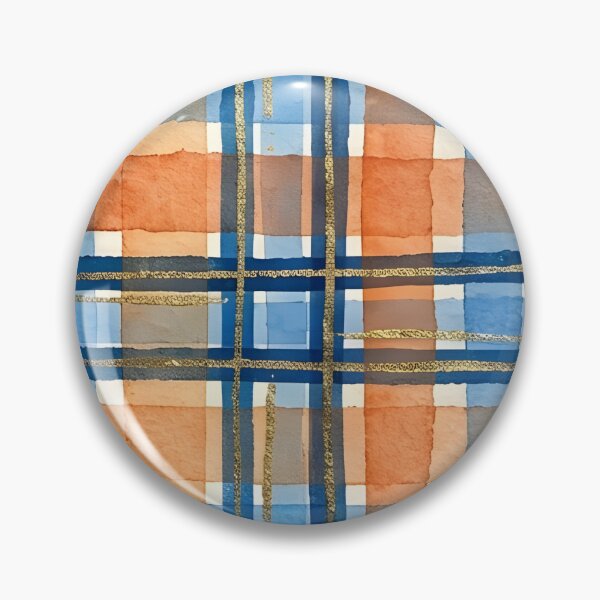 Item preview, Blue Orange Plaid Pattern  designed and sold by GraphicsClub.