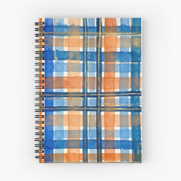 Item preview, Blue Orange Plaid Pattern  designed and sold by GraphicsClub.