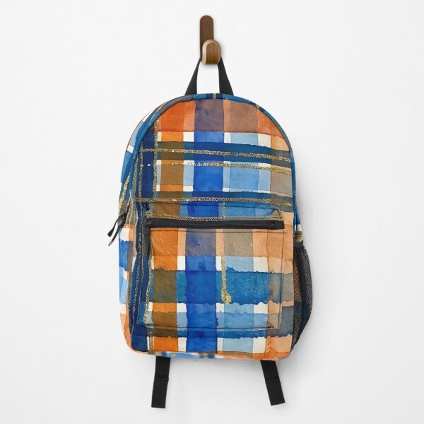 Item preview, Blue Orange Plaid Pattern designed and sold by GraphicsClub.