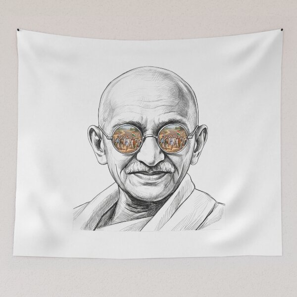 Item preview, Mahatma Gandhi Salt March Sunglasses Reflection designed and sold by Bad-Decisions-Designs.