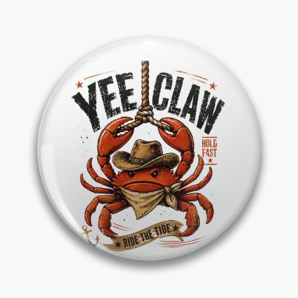 Item preview, Yee Claw Ride The Tide Hill Bill Fast Cowboy Crab Southern Ocean Fisherman Western designed and sold by JonesFlora2025.