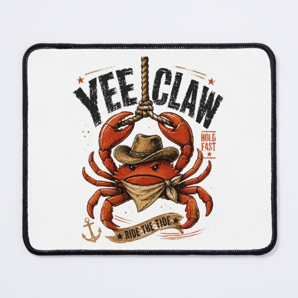 Item preview, Yee Claw Ride The Tide Hill Bill Fast Cowboy Crab Southern Ocean Fisherman Western designed and sold by JonesFlora2025.