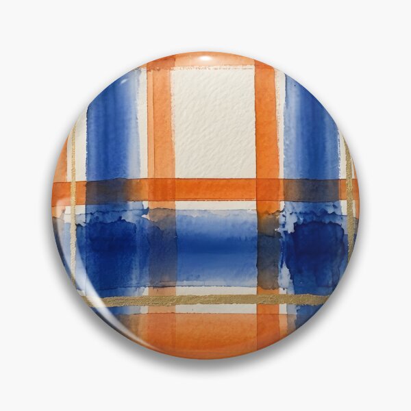 Item preview, Blue Orange Plaid Pattern  designed and sold by GraphicsClub.