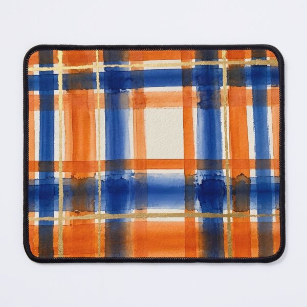 Item preview, Blue Orange Plaid Pattern designed and sold by GraphicsClub.