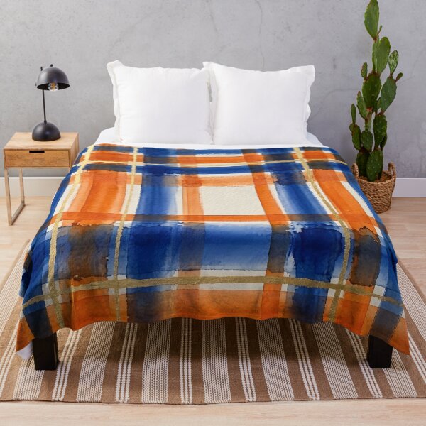 Item preview, Blue Orange Plaid Pattern designed and sold by GraphicsClub.