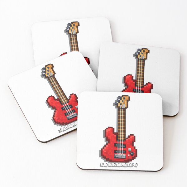 Item preview, pixel bass guitar bassist designed and sold by delyo.