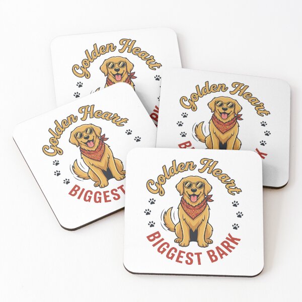 Item preview, Golden Heart Biggest Bark Funny Golden Retriever Dog Lover T-Shirt designed and sold by StickerNestYou.