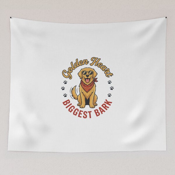 Item preview, Golden Heart Biggest Bark Funny Golden Retriever Dog Lover T-Shirt designed and sold by StickerNestYou.