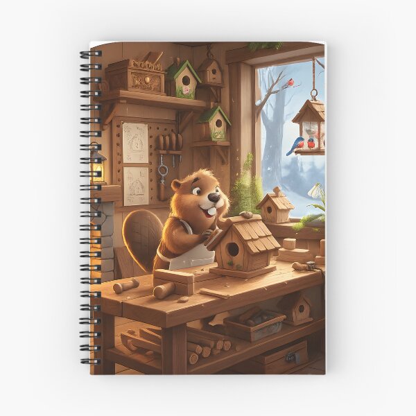 Item preview, Happy Beaver Adventures – Preparing Birdhouses for Spring designed and sold by Clothes With Smiling Animals Walt Gral.