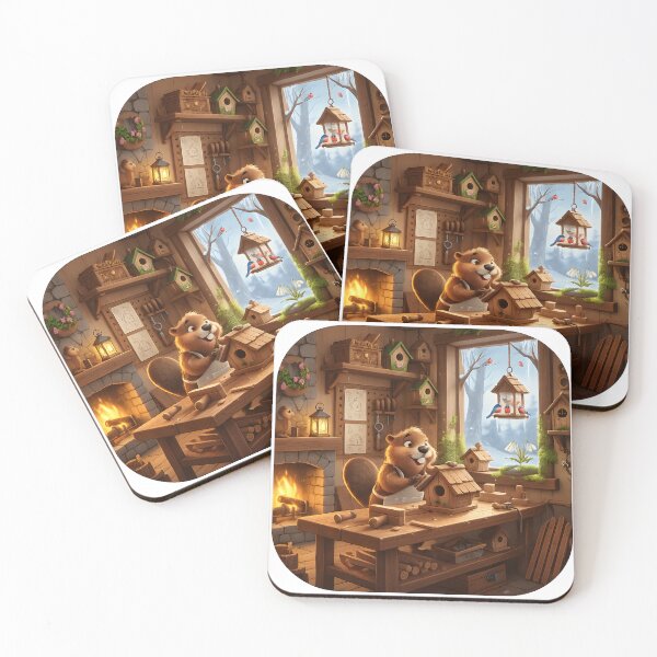 Item preview, Happy Beaver Adventures – Preparing Birdhouses for Spring designed and sold by Clothes With Smiling Animals Walt Gral.