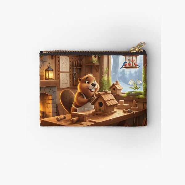 Item preview, Happy Beaver Adventures – Preparing Birdhouses for Spring designed and sold by Clothes With Smiling Animals Walt Gral.